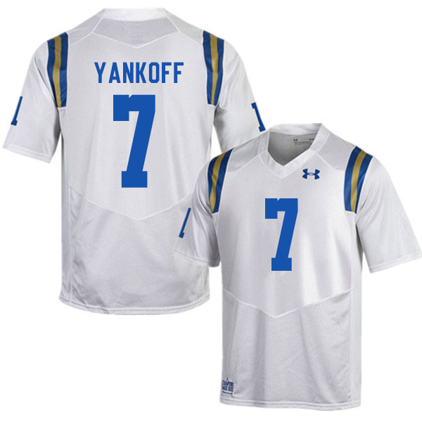 Men #7 Colson Yankoff UCLA Bruins College Football Jerseys Sale-White - Click Image to Close